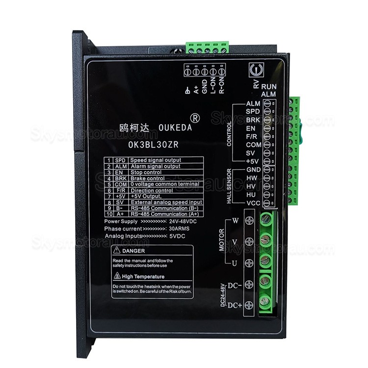 OUKEDA OK3BL30ZR 3 Phase Brushless DC Motor Driver Controller DC24-48V 30A